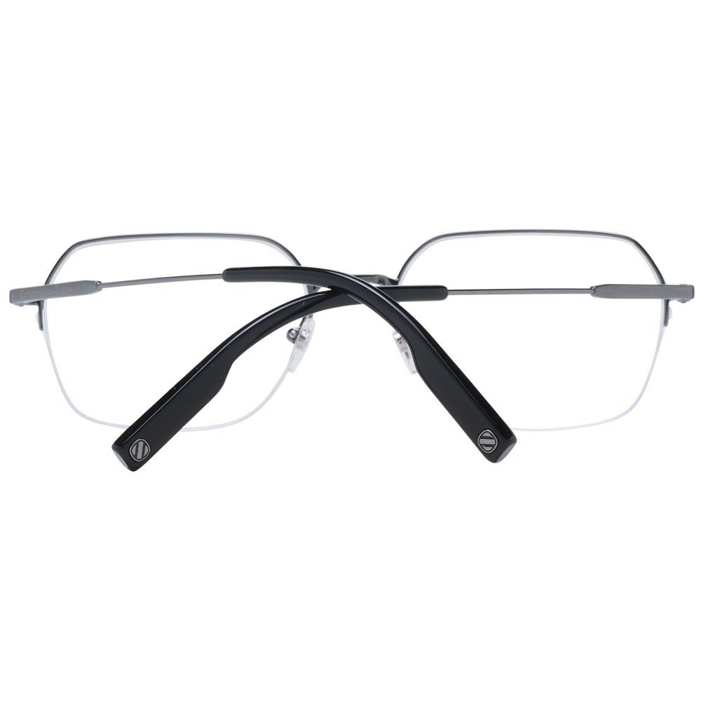 Ermenegildo Zegna Gray Metal Glasses Frames