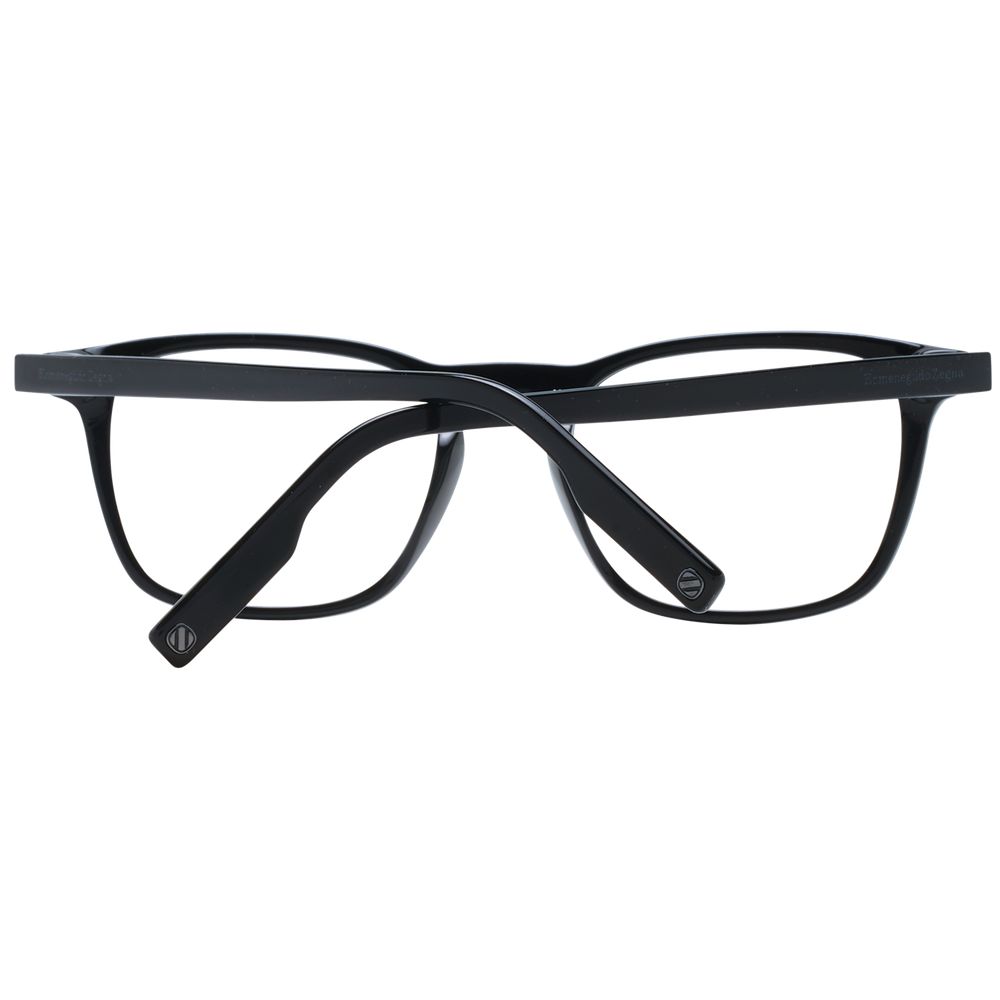 Ermenegildo Zegna Black Plastic Glasses Frames