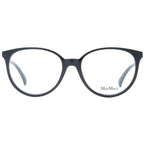 Max Mara black plastic glasses frames with sleek design and clear lenses, stylish eyewear for everyday wear.