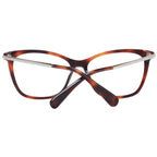 Max Mara brown plastic eyeglass frames with sleek design and rectangular shape, showcasing stylish eyewear for women.