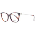 Max Mara brown plastic eyeglass frames, stylish and lightweight, with a sleek design and clear lenses for a sophisticated look.