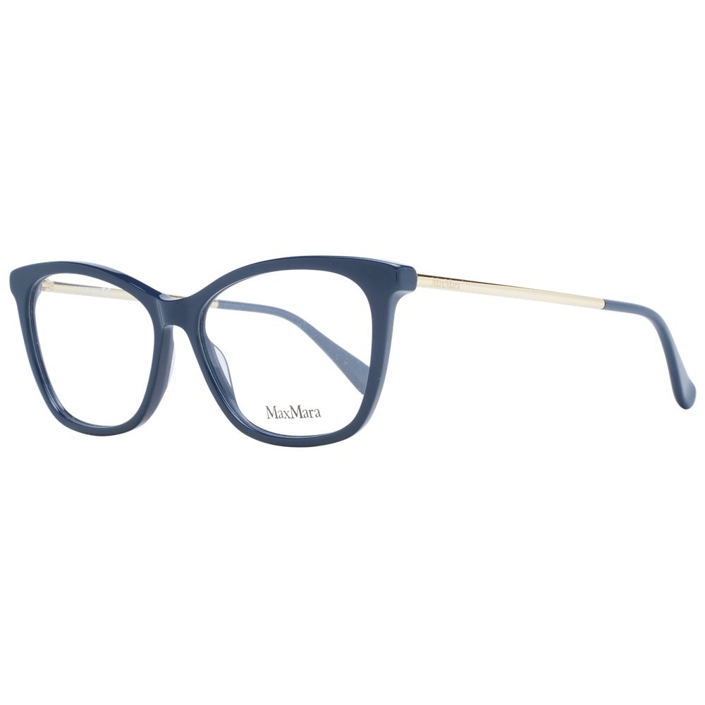 Max Mara blue plastic glasses frames, stylish and lightweight eyewear with a modern design.