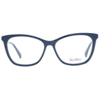 Max Mara blue plastic glasses frames with sleek, modern design, highlighting the stylish eyewear accessory.