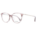 Max Mara pink plastic eyeglass frames with rounded design, stylish and lightweight for everyday wear.