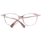 Max Mara pink plastic eyeglass frames, stylish and lightweight eyewear with a modern design, shown in the image.