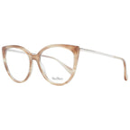 Max Mara brown plastic eyeglass frames with a sleek, modern design for stylish eyewear.