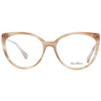 Max Mara brown plastic eyeglass frames with rounded edges and sleek design, suitable for everyday wear.
