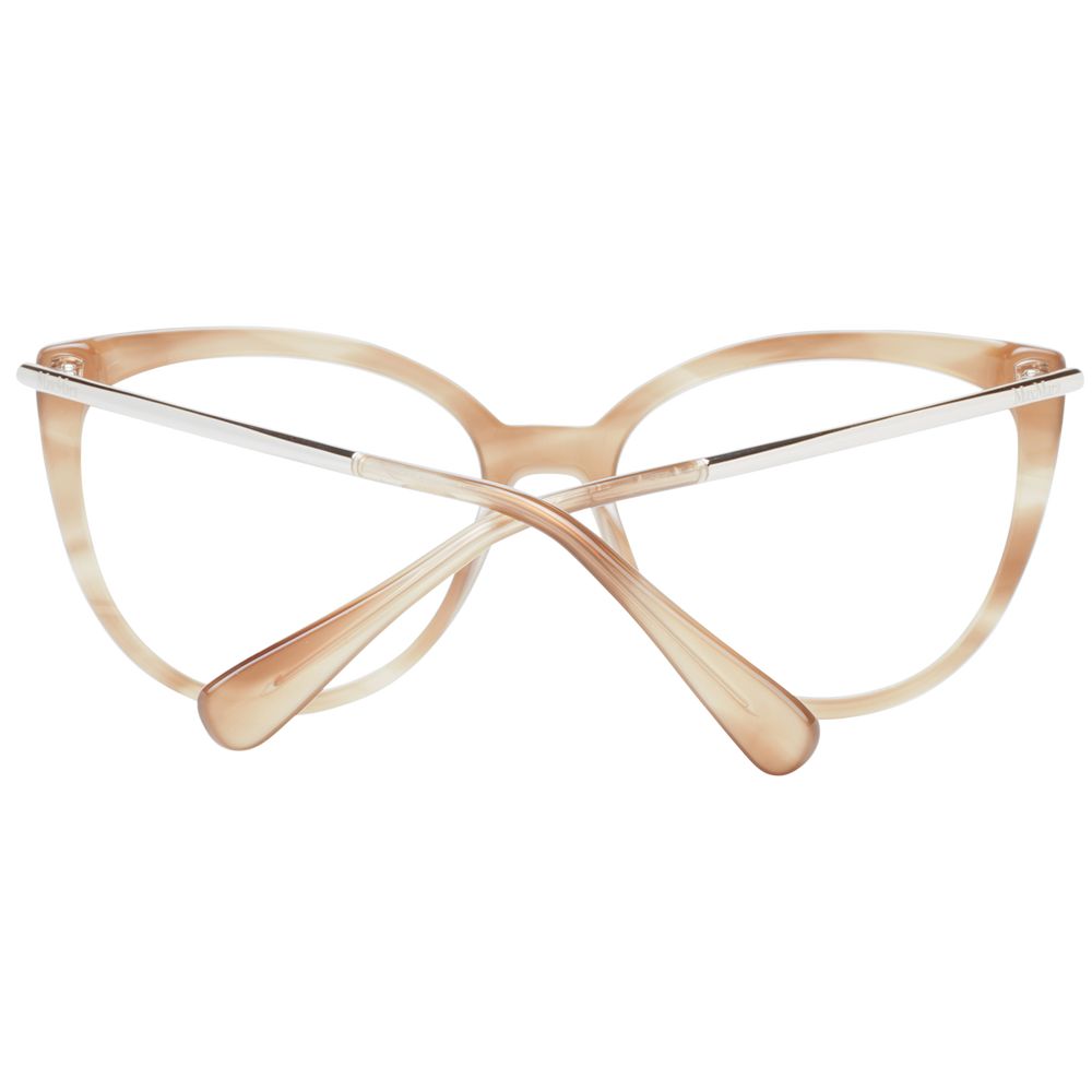 Max Mara brown plastic eyeglass frames with a sleek design, suitable for stylish and comfortable eyewear.