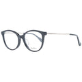 Max Mara black metal and plastic eyeglass frames with clear lenses, stylish and modern eyewear design.