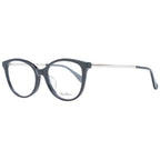 Max Mara black metal and plastic eyeglass frames with clear lenses, stylish and modern eyewear design.