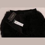 Dolce & Gabbana Black Mink Nutria Fur Mini Hot Pants