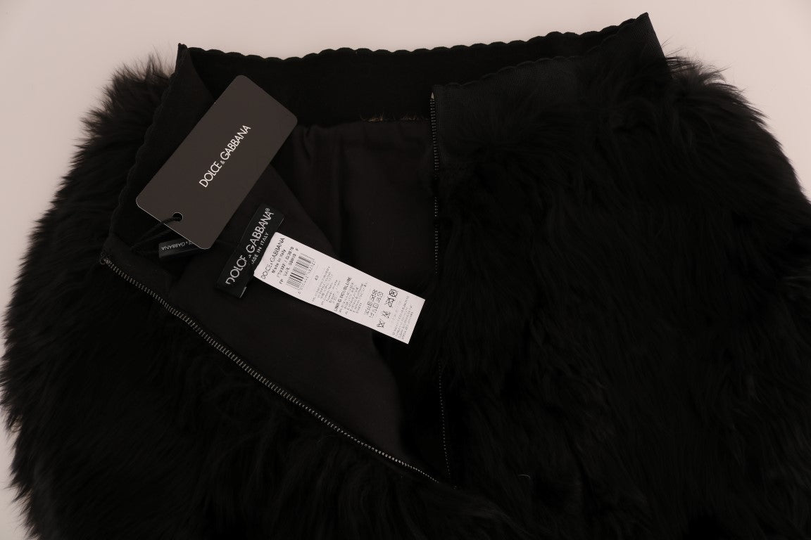 Dolce & Gabbana Black Mink Nutria Fur Mini Hot Pants Dolce & Gabbana