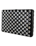 Dolce & Gabbana Black Velvet Crystal Clutch Evening Party Purse Bag - Eljoys Fashion 