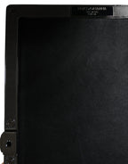 Dolce & Gabbana Black Velvet Crystal Clutch Evening Party Purse Bag - Eljoys Fashion 