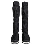 Dolce & Gabbana Black Quilted High Top Boots Sneakers Shoes - Eljoys Fashion 