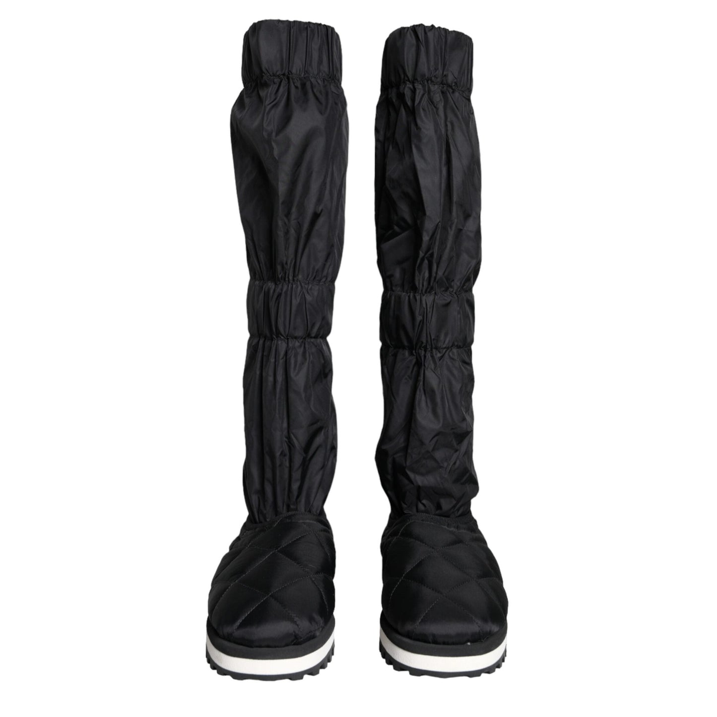 Dolce & Gabbana Black Quilted High Top Boots Sneakers Shoes Dolce & Gabbana