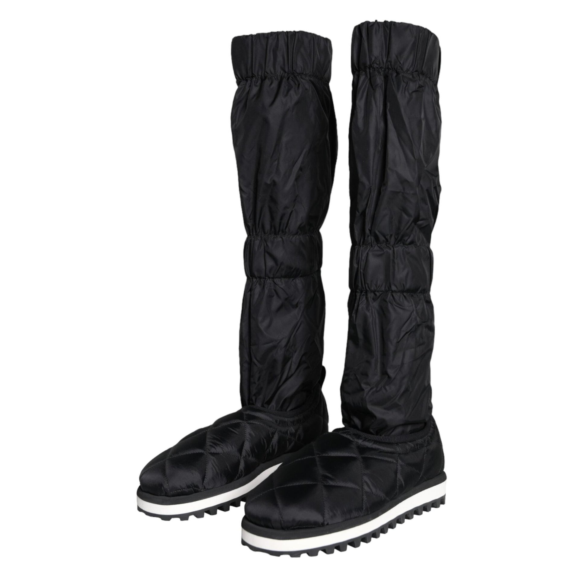 Dolce & Gabbana Black Quilted High Top Boots Sneakers Shoes Dolce & Gabbana