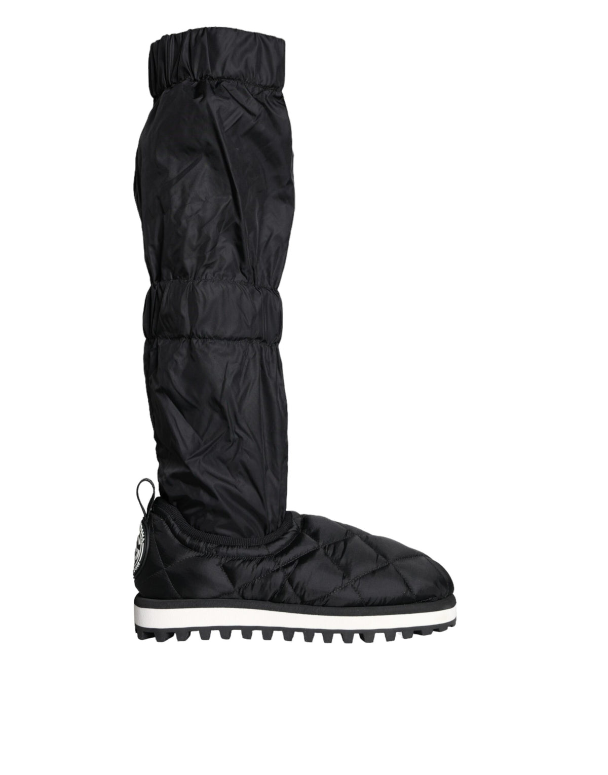 Dolce & Gabbana Black Quilted High Top Boots Sneakers Shoes - Eljoys Fashion 