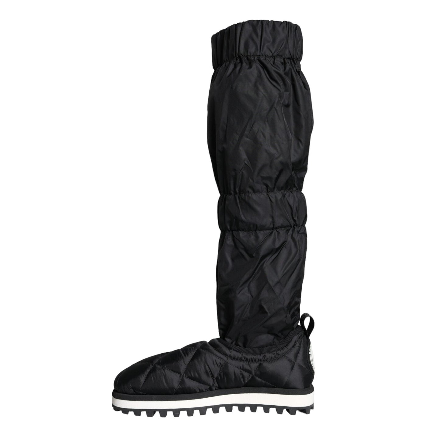 Dolce & Gabbana Black Quilted High Top Boots Sneakers Shoes Dolce & Gabbana