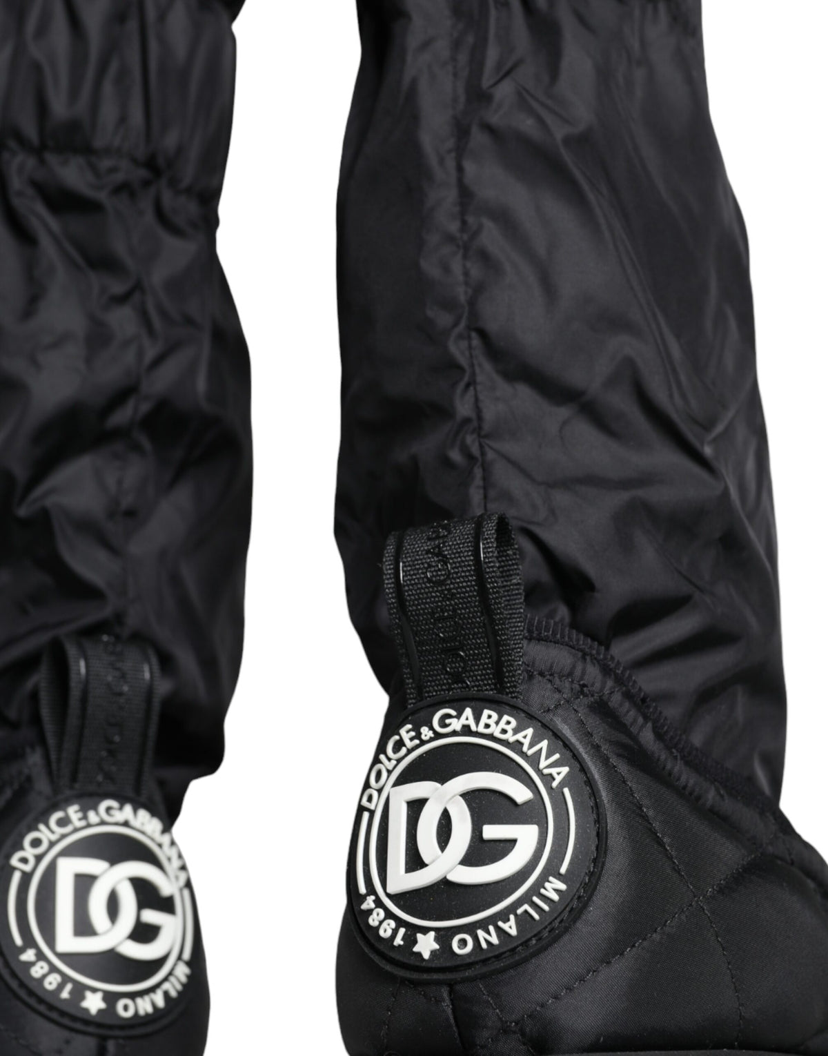 Dolce & Gabbana Black Quilted High Top Boots Sneakers Shoes - Eljoys Fashion 