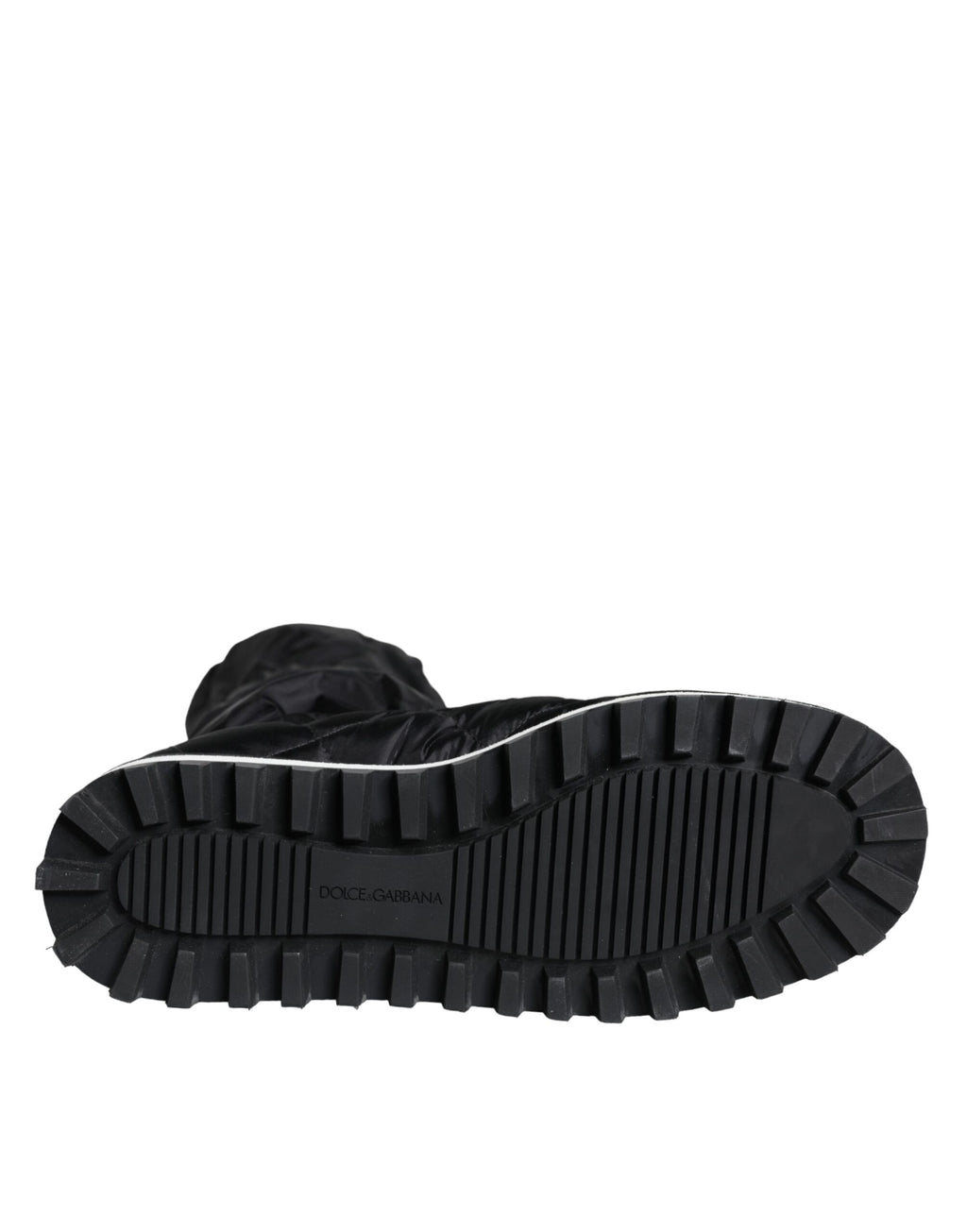 Dolce & Gabbana Black Quilted High Top Boots Sneakers Shoes - Eljoys Fashion 