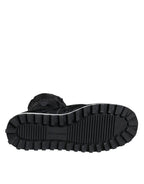 Dolce & Gabbana Black Quilted High Top Boots Sneakers Shoes - Eljoys Fashion 