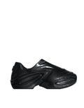 Dolce & Gabbana black foiled rubber low-top men's sneakers with sleek design and rubber sole.