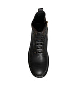 Dolce & Gabbana Black Lace Up Mid Calf Boots Men Shoes - Eljoys Fashion 