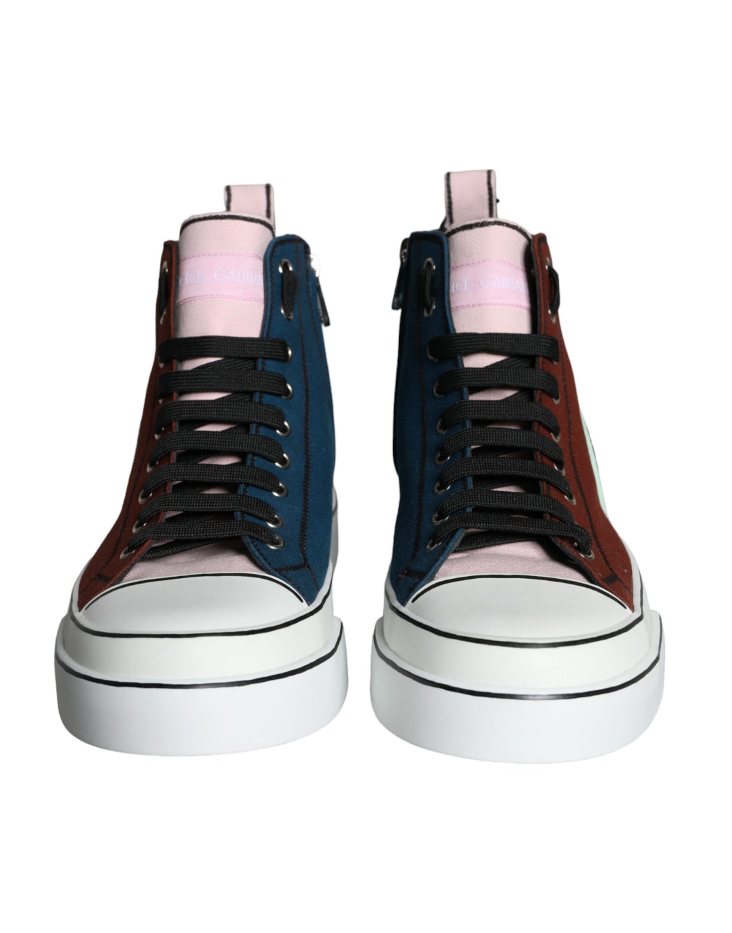 Dolce & Gabbana Multicolor Patchwork High Top Sneaker Shoes Dolce & Gabbana
