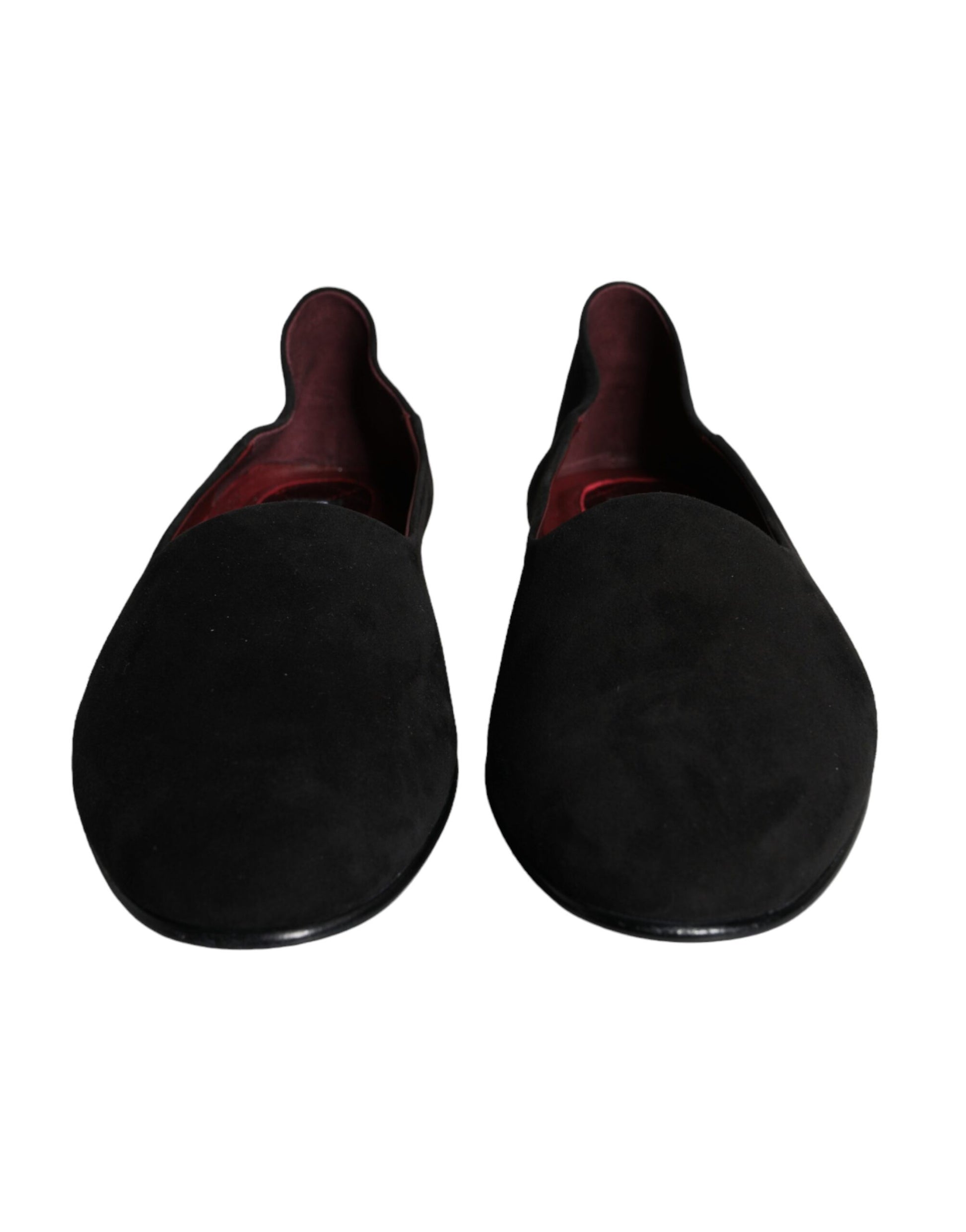 Dolce & Gabbana Black Suede Loafers Formal Slip On Shoes Dolce & Gabbana