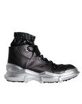 Dolce & Gabbana Black Nylon Galileo High Top Sneakers Shoes - Eljoys Fashion 