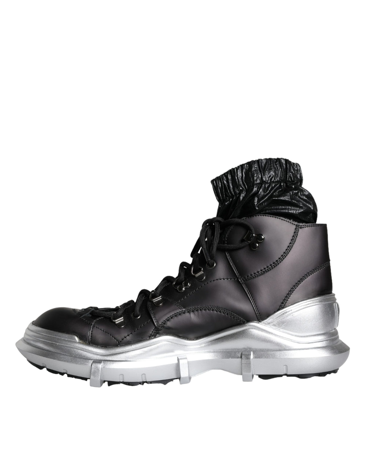 Dolce & Gabbana Black Nylon Galileo High Top Sneakers Shoes - Eljoys Fashion 