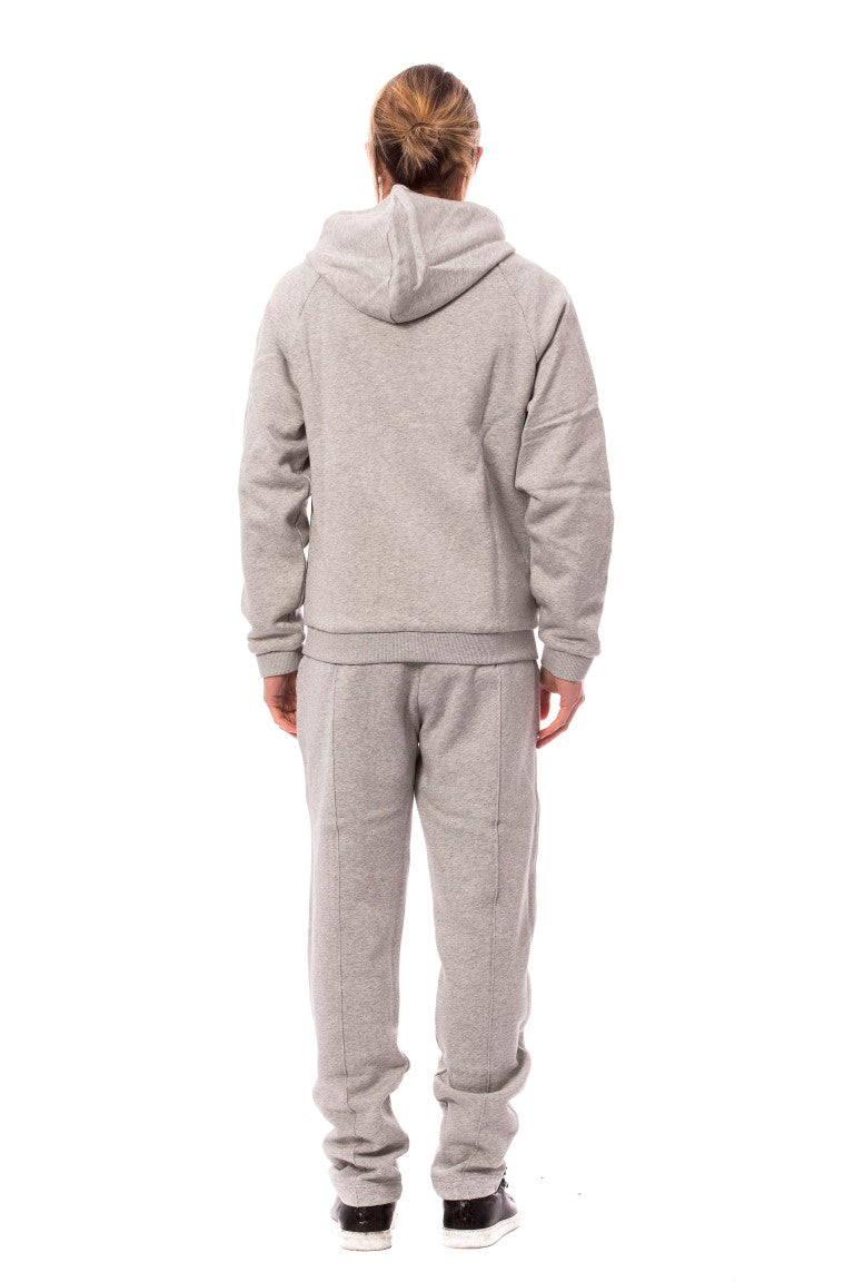 Billionaire Italian Couture Gray Cotton Hooded Sweatsuit Billionaire Italian Couture