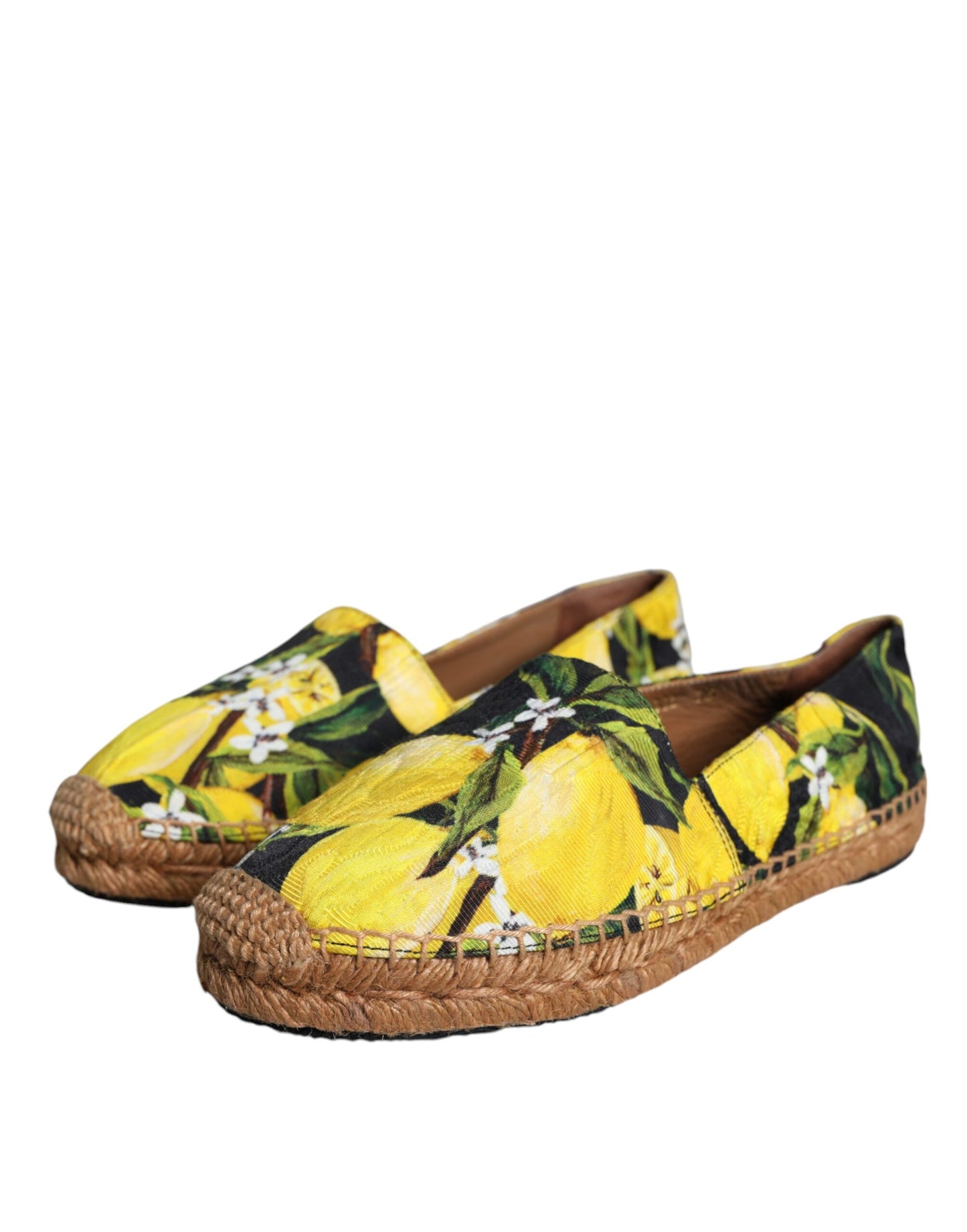 Dolce & Gabbana Multicolor Lemon Slip On Espadrilles Shoes Dolce & Gabbana