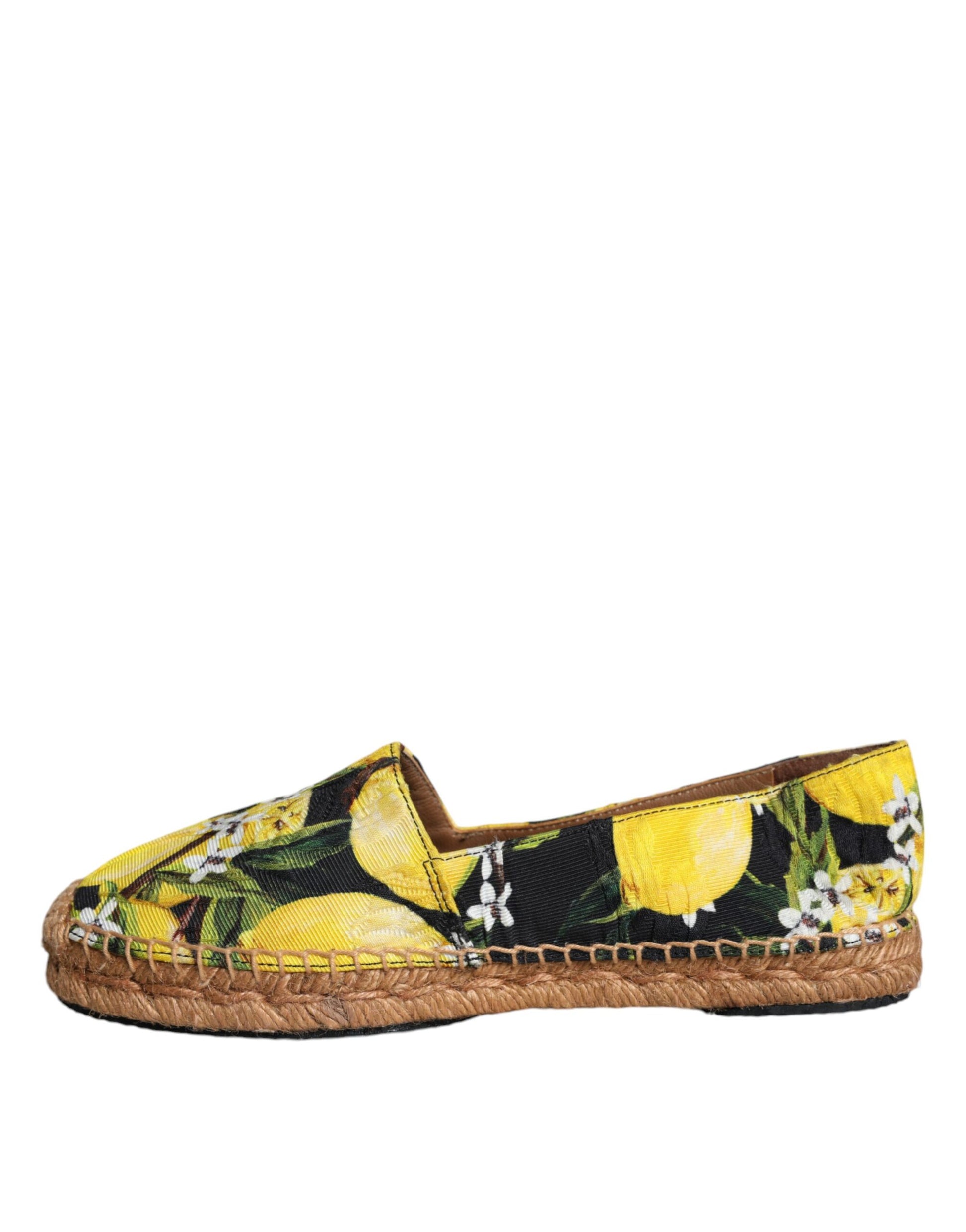 Dolce & Gabbana Multicolor Lemon Slip On Espadrilles Shoes Dolce & Gabbana