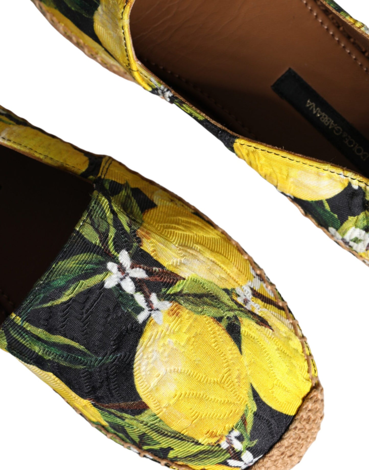 Dolce & Gabbana Multicolor Lemon Slip On Espadrilles Shoes Dolce & Gabbana