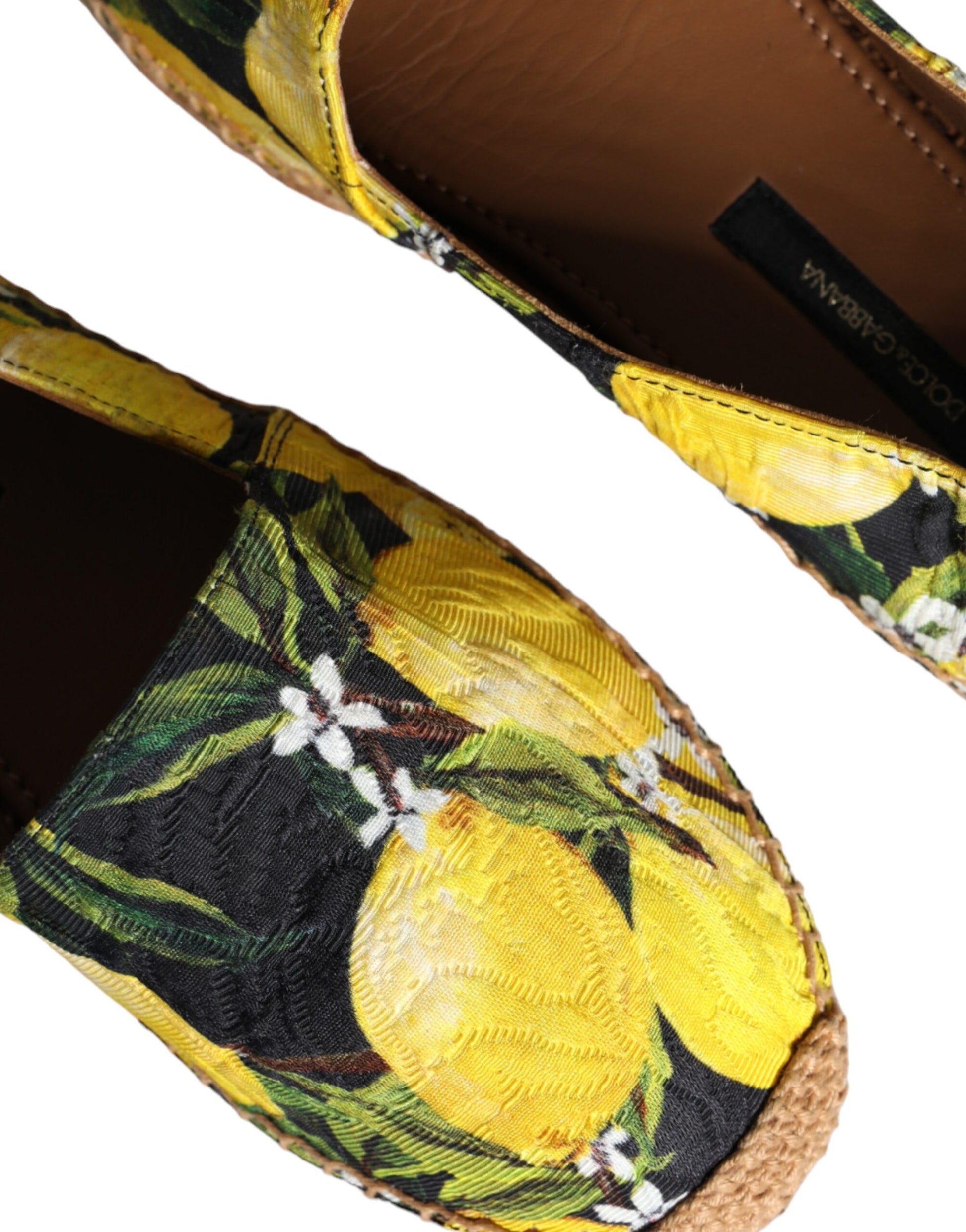 Dolce & Gabbana Multicolor Lemon Slip On Espadrilles Shoes Dolce & Gabbana