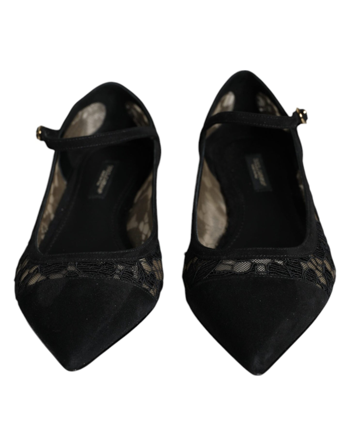 Dolce & Gabbana Black Taormina Lace Bellucci Flats Shoes Dolce & Gabbana