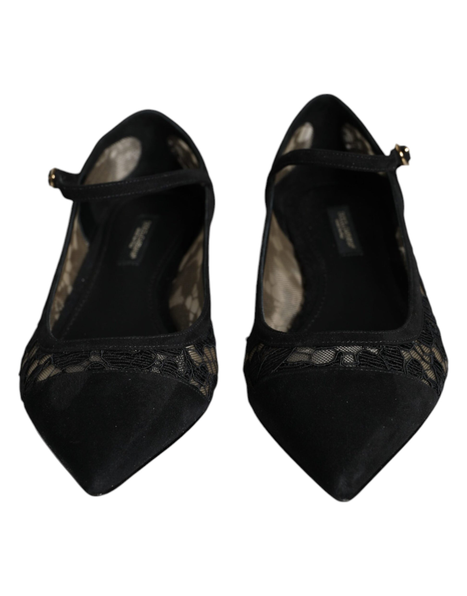 Dolce & Gabbana Black Taormina Lace Bellucci Flats Shoes Dolce & Gabbana