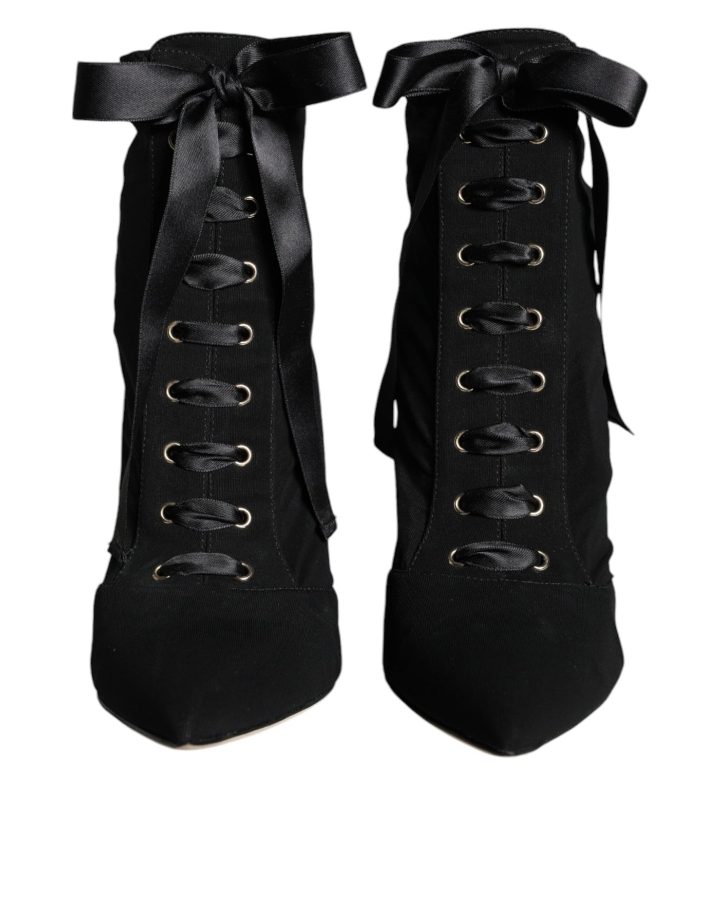 Dolce & Gabbana Black Jersey Stretch Ankle Booties Shoes Dolce & Gabbana
