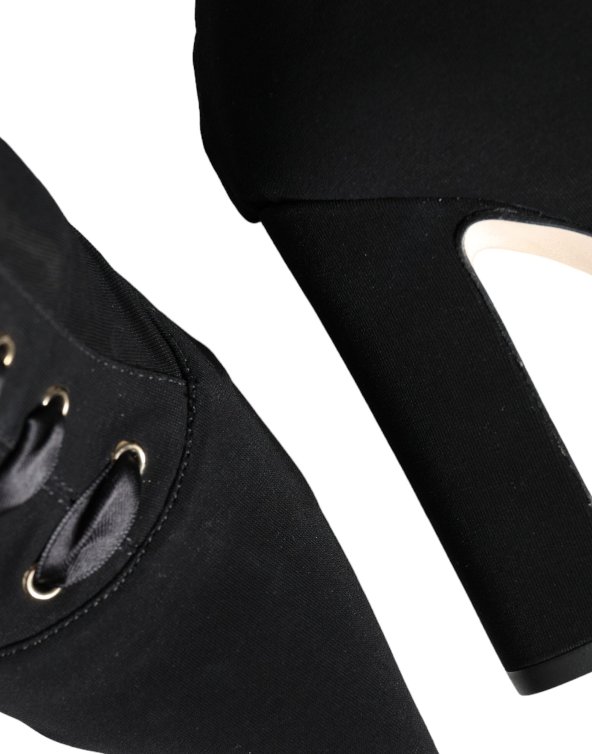 Dolce & Gabbana Black Jersey Stretch Ankle Booties Shoes Dolce & Gabbana
