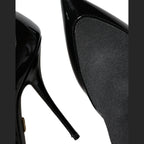 Dolce & Gabbana Black Leather Stilettos Booties Socks Shoes