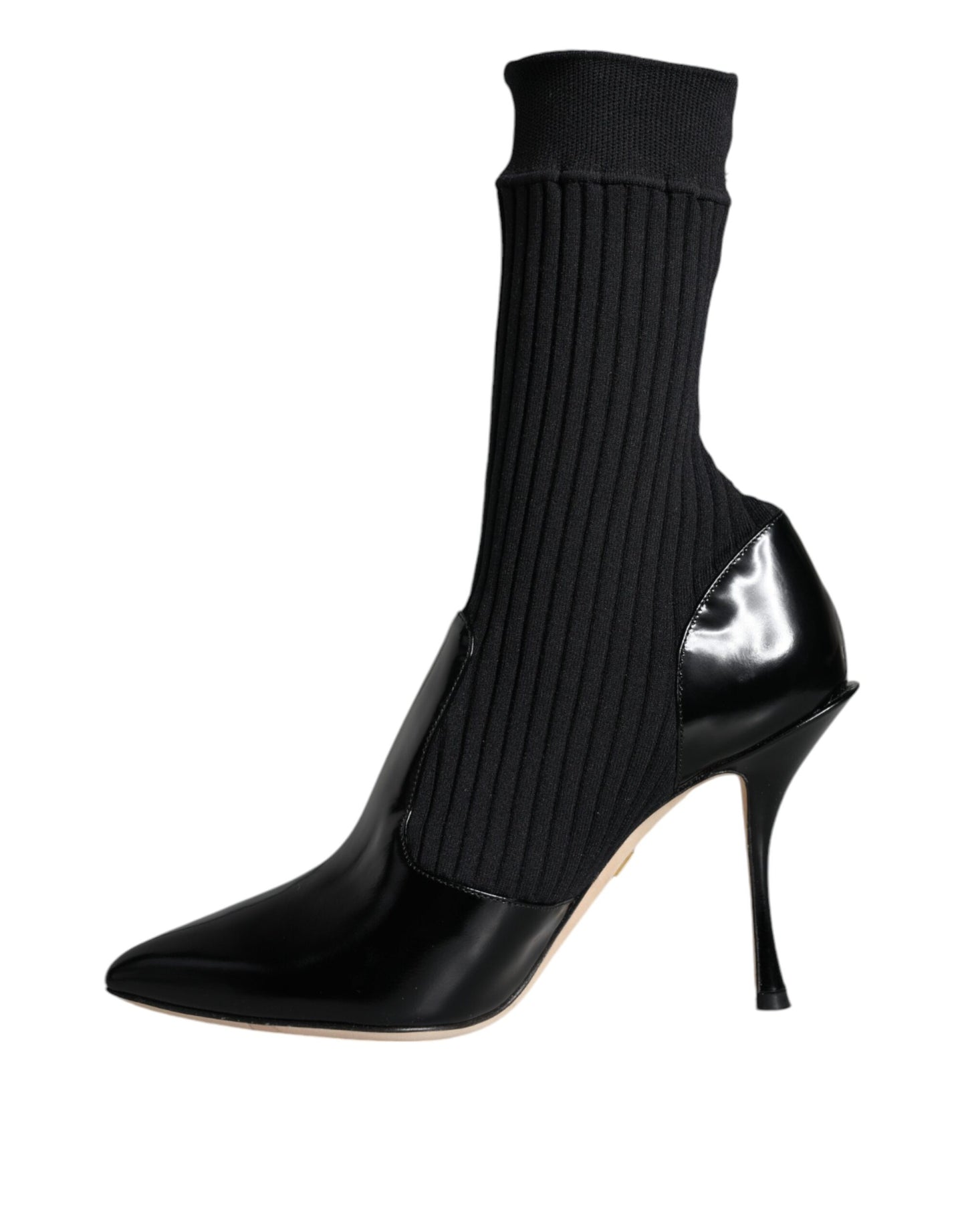 Dolce & Gabbana Black Stretch Stilettos Booties Socks Shoes Dolce & Gabbana