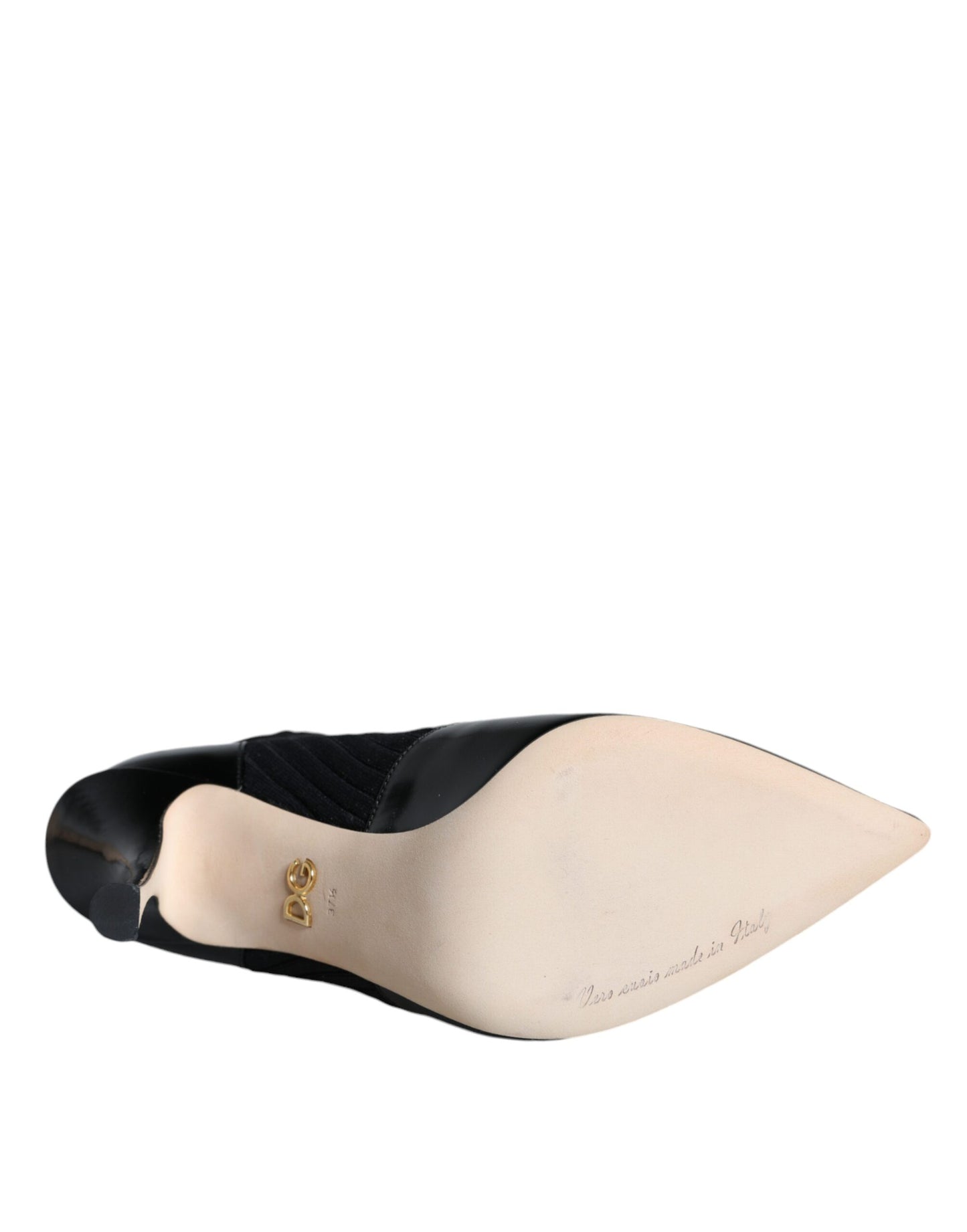 Dolce & Gabbana Black Stretch Stilettos Booties Socks Shoes Dolce & Gabbana