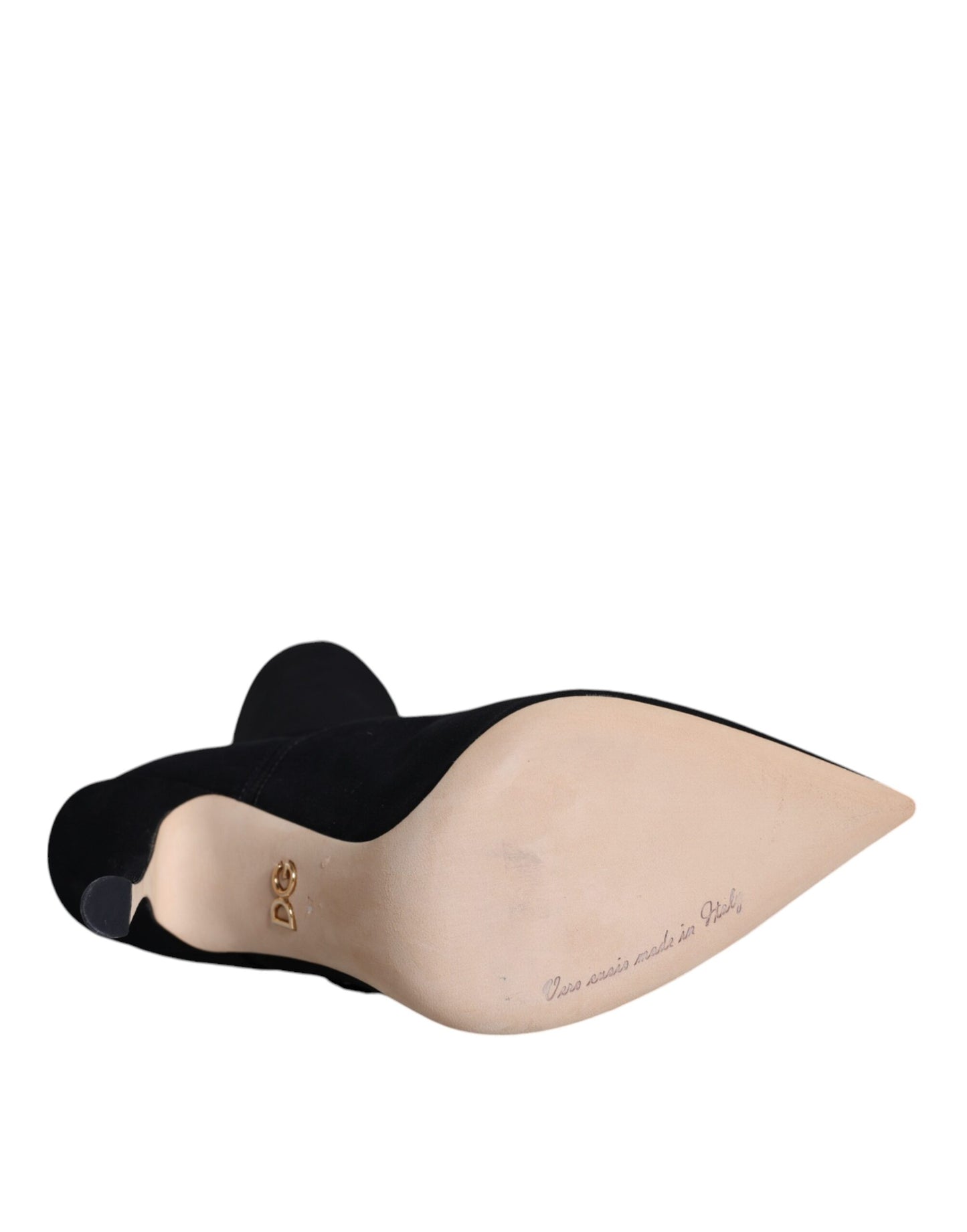 Dolce & Gabbana Black Stiletto Heels Mid Calf Boots Shoes Dolce & Gabbana