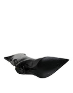 Dolce & Gabbana Black Patent Leather Knee High Boots Shoes - Eljoys Fashion 