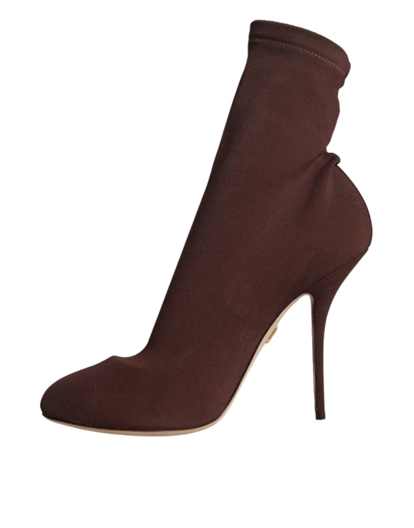 Dolce & Gabbana Brown Stiletto Heels Socks Ankle Boots Shoes Dolce & Gabbana