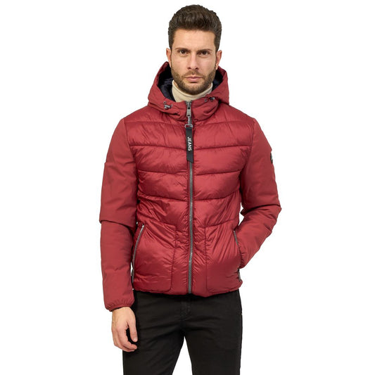 Yes Zee Red Nylon Jacket Yes Zee