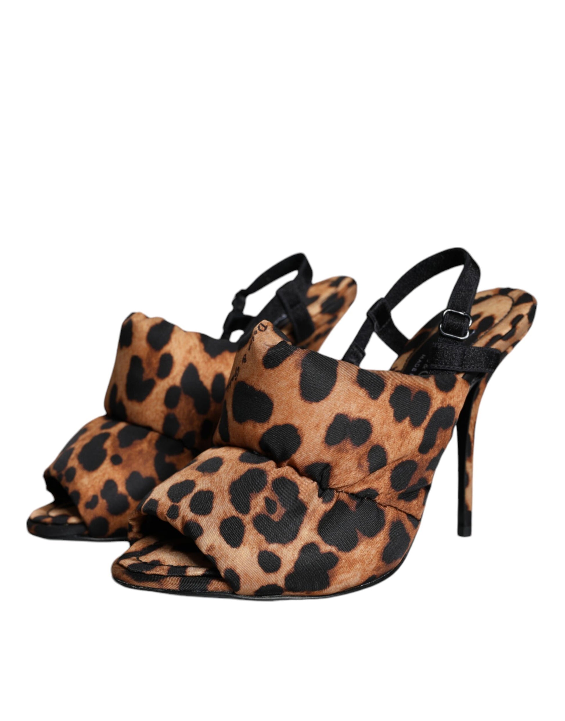 Dolce & Gabbana Brown Leopard Keira Slingback Sandals Shoes Dolce & Gabbana