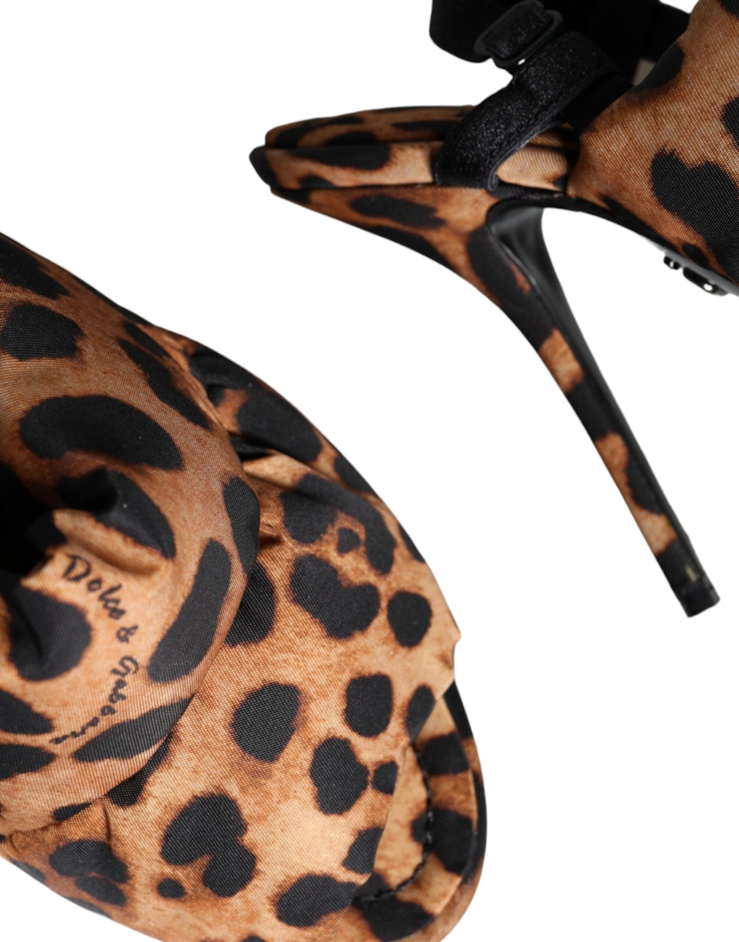 Dolce & Gabbana Brown Leopard Keira Slingback Sandals Shoes Dolce & Gabbana